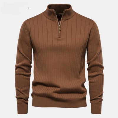 Premium Pull à Col Zippé pour Homme
