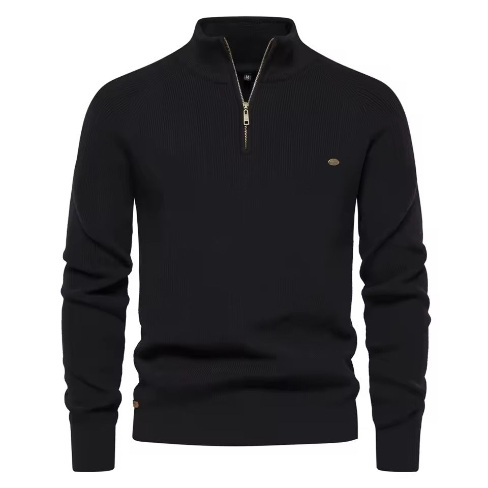 Pull Premium à Col Zippé pour Homme